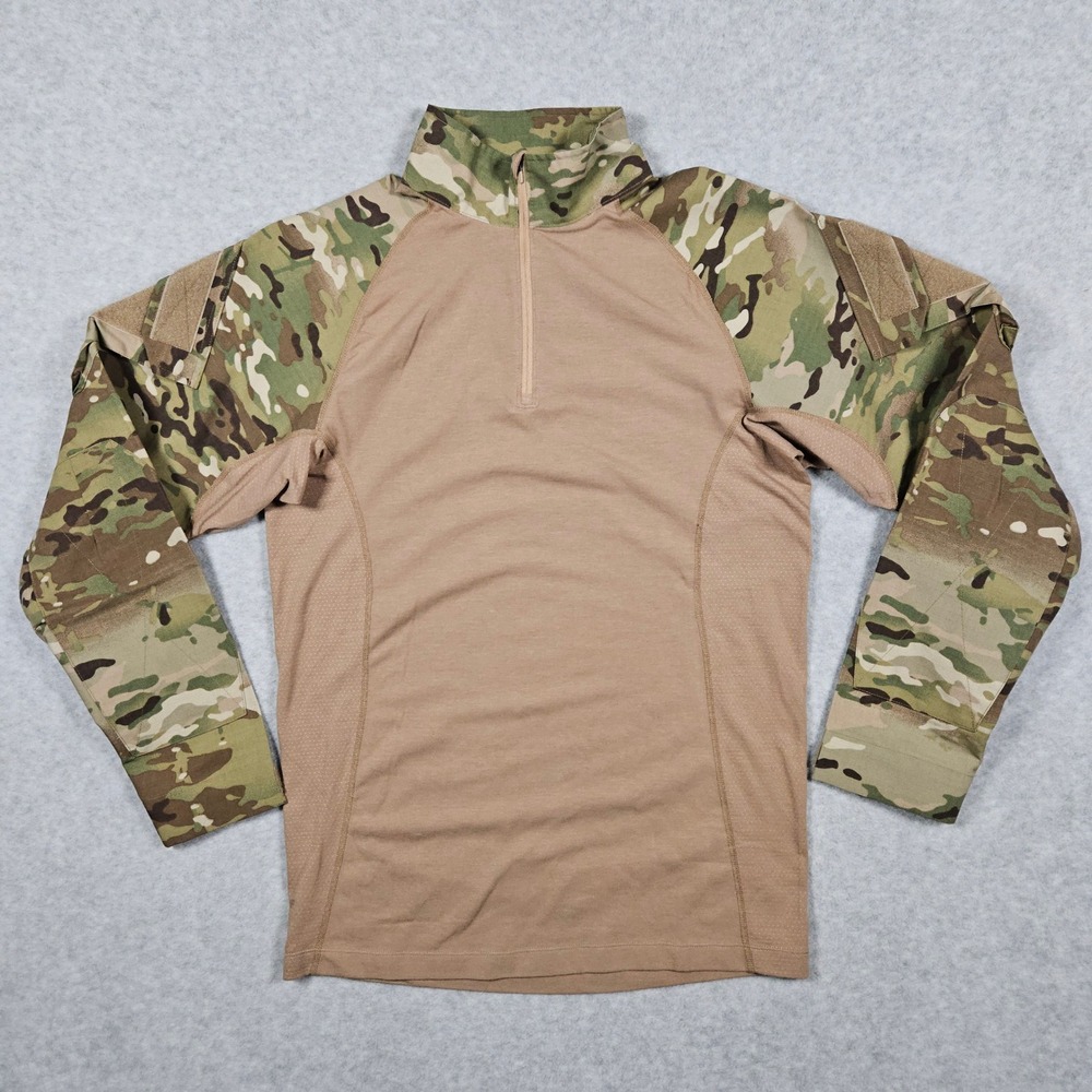 5.11 Tactical Men's Large Tan Camo Rapid Assault Combat Shirt Military Multicam